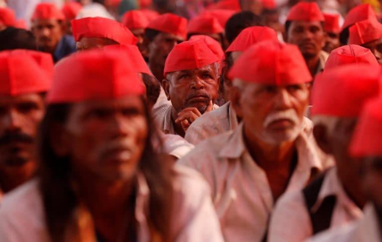 来自印度的农民在国家首都开始为期两天的抗议活动