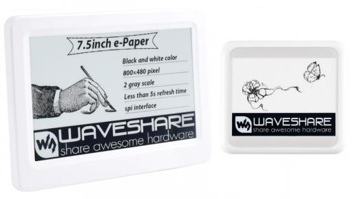 Waveshare的电子纸显示屏无需电池即可工作